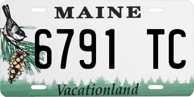 ME license plate 6791TC