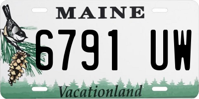 ME license plate 6791UW