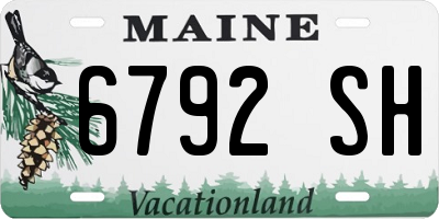 ME license plate 6792SH