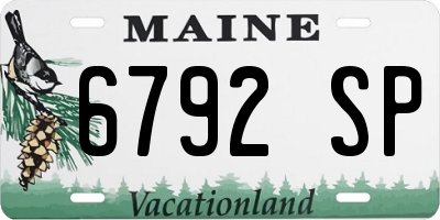 ME license plate 6792SP