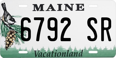 ME license plate 6792SR