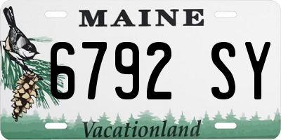 ME license plate 6792SY