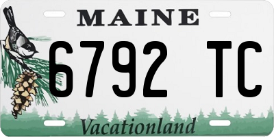 ME license plate 6792TC