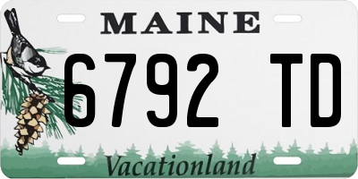 ME license plate 6792TD