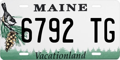 ME license plate 6792TG