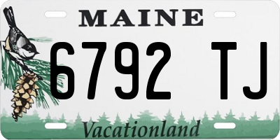 ME license plate 6792TJ