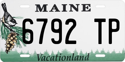 ME license plate 6792TP