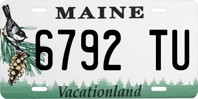 ME license plate 6792TU