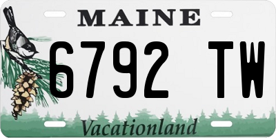 ME license plate 6792TW