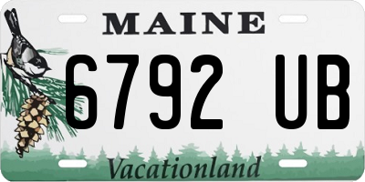 ME license plate 6792UB