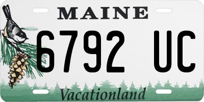 ME license plate 6792UC