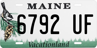 ME license plate 6792UF