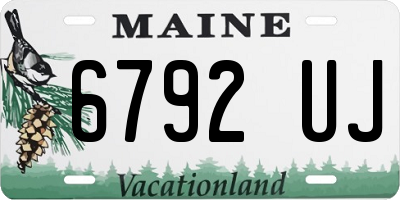 ME license plate 6792UJ