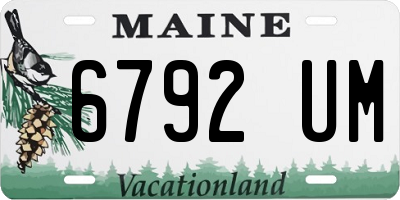 ME license plate 6792UM