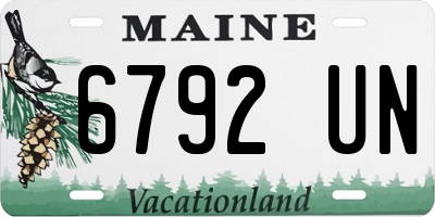 ME license plate 6792UN