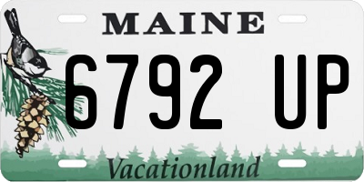 ME license plate 6792UP