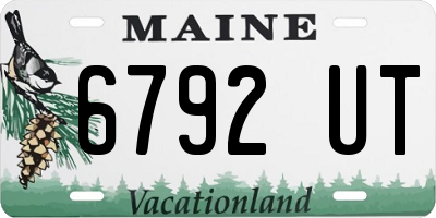 ME license plate 6792UT