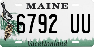 ME license plate 6792UU