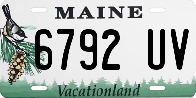ME license plate 6792UV