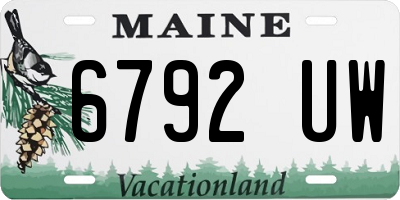 ME license plate 6792UW