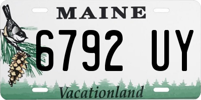 ME license plate 6792UY