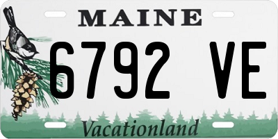 ME license plate 6792VE