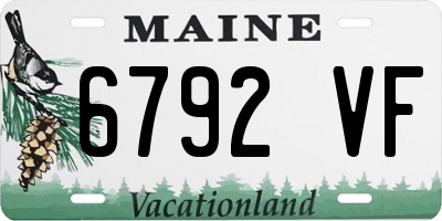 ME license plate 6792VF