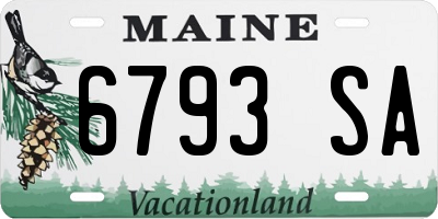 ME license plate 6793SA