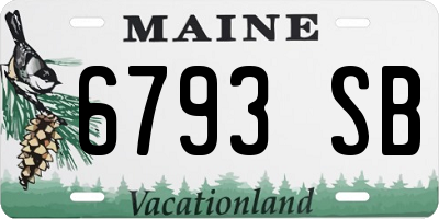 ME license plate 6793SB