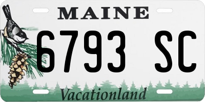 ME license plate 6793SC