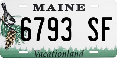 ME license plate 6793SF