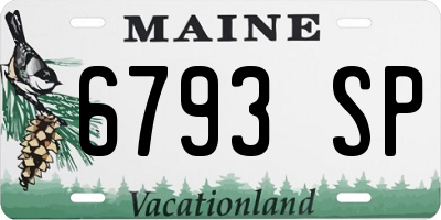 ME license plate 6793SP