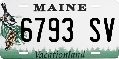 ME license plate 6793SV