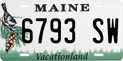 ME license plate 6793SW
