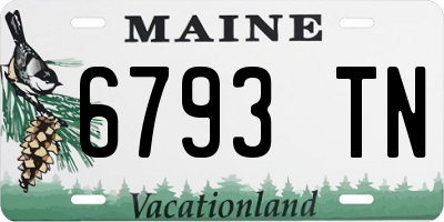 ME license plate 6793TN