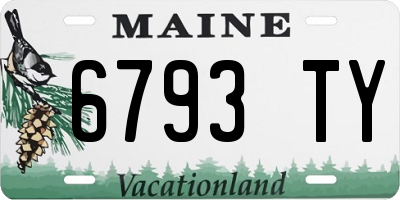 ME license plate 6793TY