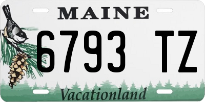 ME license plate 6793TZ