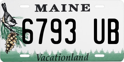 ME license plate 6793UB