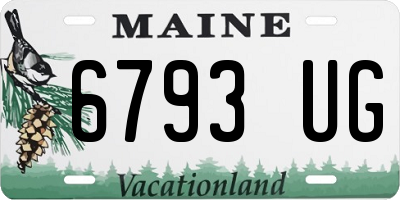 ME license plate 6793UG