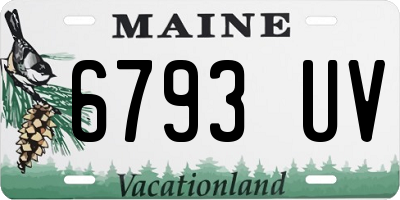 ME license plate 6793UV