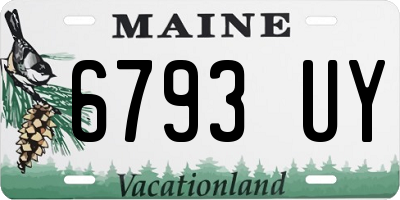 ME license plate 6793UY