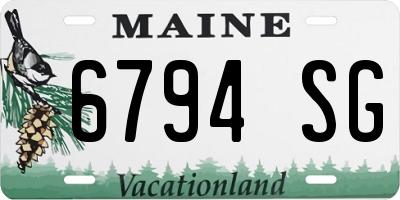 ME license plate 6794SG