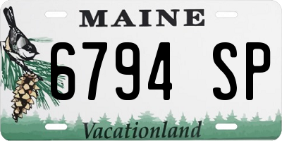 ME license plate 6794SP