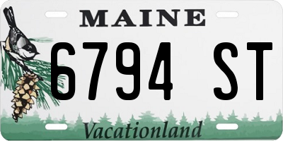 ME license plate 6794ST