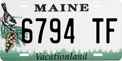 ME license plate 6794TF