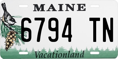 ME license plate 6794TN