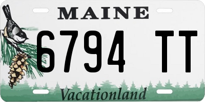 ME license plate 6794TT