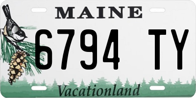ME license plate 6794TY