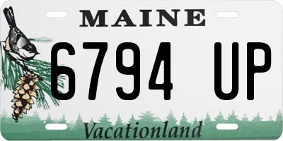 ME license plate 6794UP