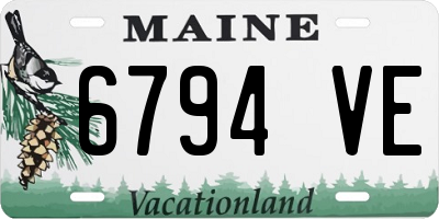 ME license plate 6794VE